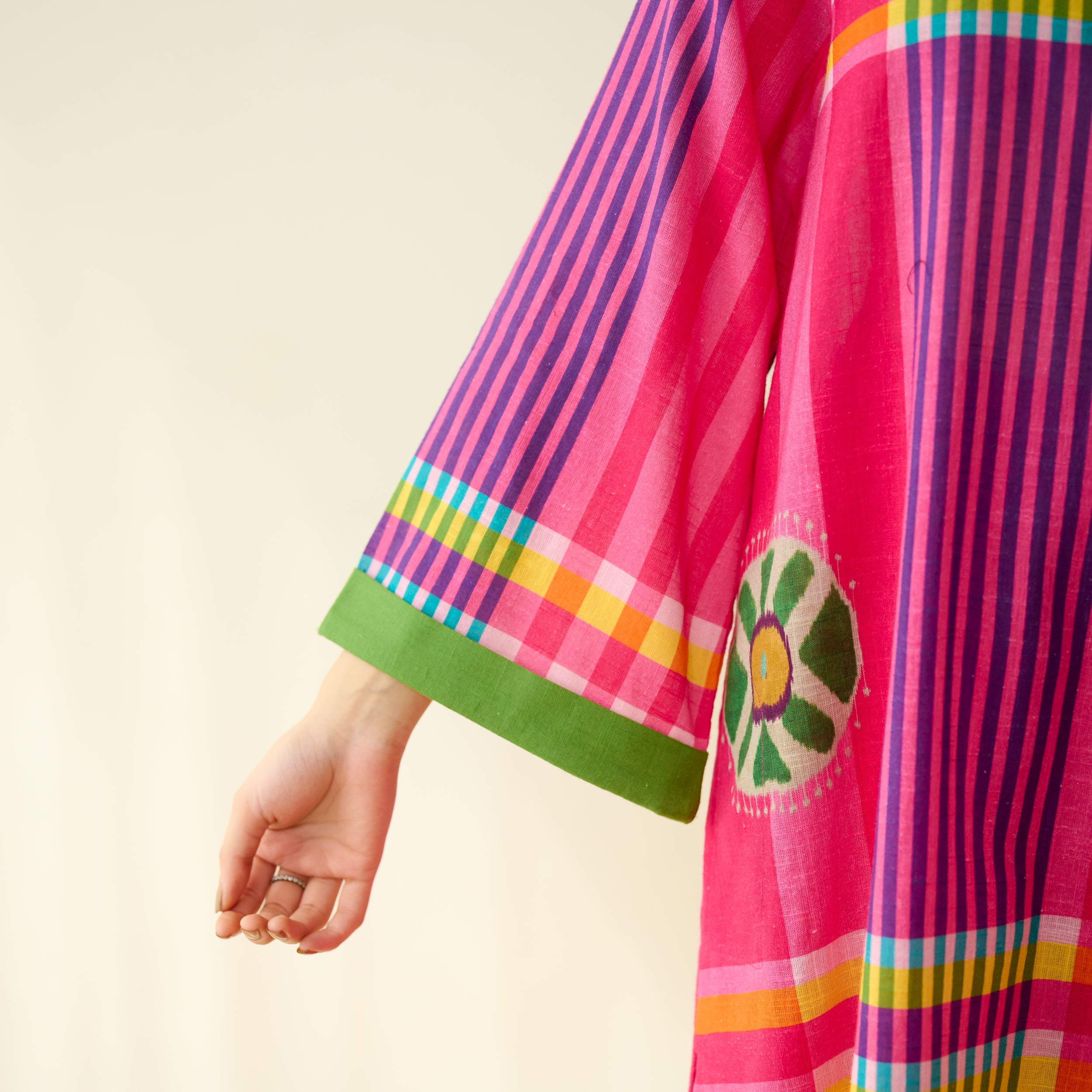 Checkmate Pure Slub Cotton Kurta Set - Multicolour