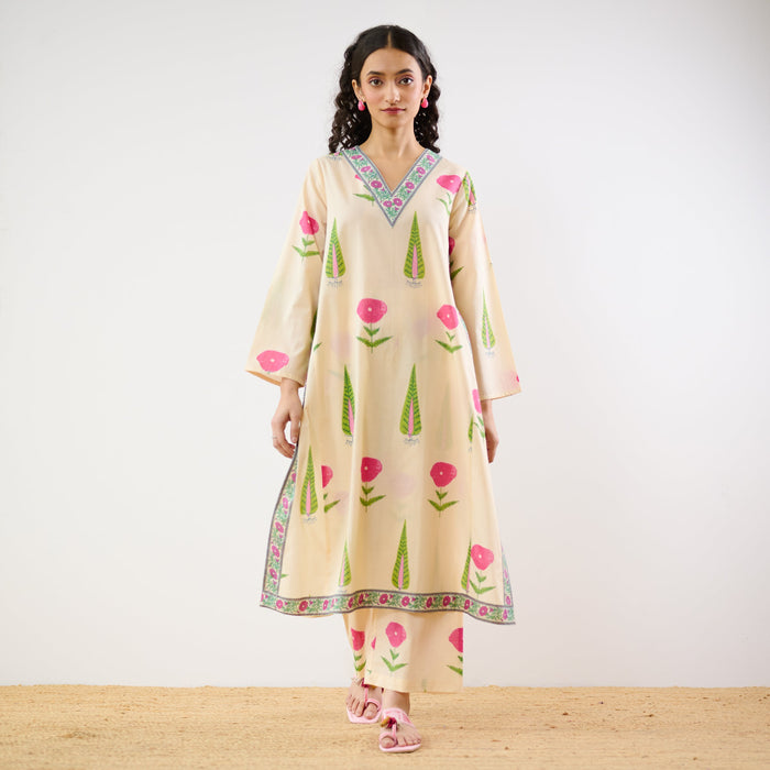 Begum's Bagh Printed Co-ord Set - Off White