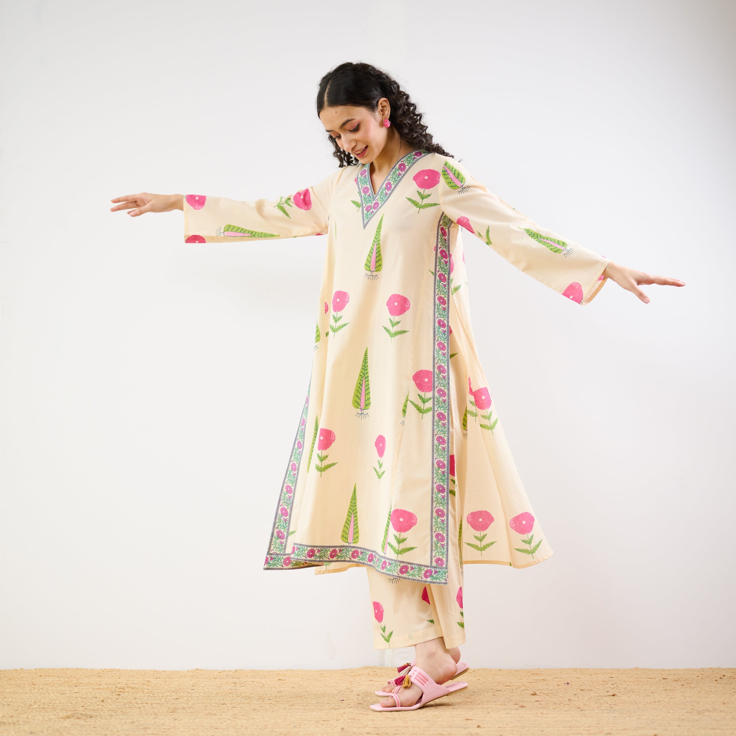 Begum's Bagh Printed Co-ord Set - Off White